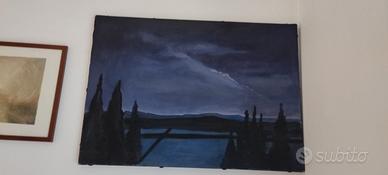 quadro 30 - fulmini nella notte viola