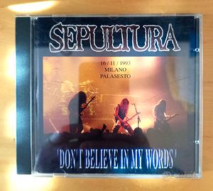Sepultura Don’t Believe In My Words Live CD audio