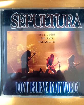 Sepultura Don’t Believe In My Words Live CD audio