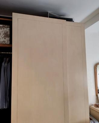 2 ante per armadio in vero legno decapato 