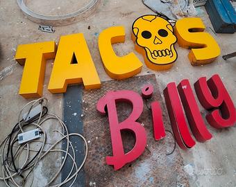Insegna luminosa Tacos Billy