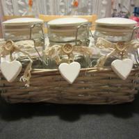 TRIO VASETTI CON CESTINO - idea regalo