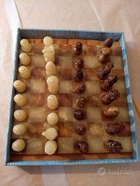 Scacchiera ALABASTRO di  VOLTERRA Vintage anni '60