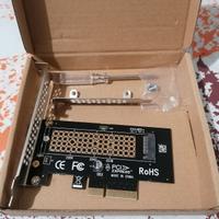 Adattatore SSD NVMe M2 PCIex più dissipatore
