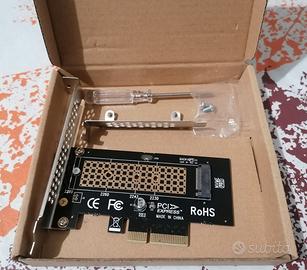 Adattatore SSD NVMe M2 PCIex più dissipatore