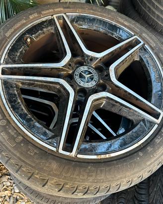 Set 4 ruote complete con cerchi originali Mercedes