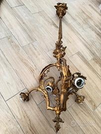 Lampadario barocco in bronzo