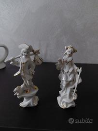 Coppia statuine porcellana sKunstporzellan