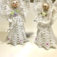 Coppia Angeli Uncinetto Artigianali