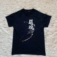 T-shirt nera con stampa Kanji