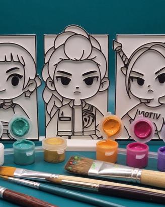 Pannello da colorare Kpop Demon Hunters (Huntrix)