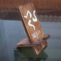 Supporto Porta Cellulare da Tavolo in Legno 