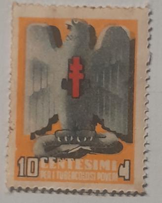Francobollo erinnofilo 10 centesimi tubercolotici