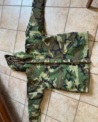 Giacca parka goretex mimetico