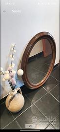 Specchio ovale il leggo massiccio 85x65