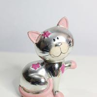 Soprammobile gatto in ceramica verniciata