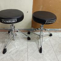COPPIA DI SGABELLI PER BATTERIA - TAMBURO