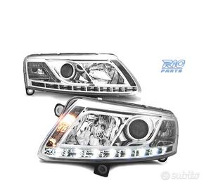 FARI AUDI A6 C6 04-08 CON DRL TRU CROMATI