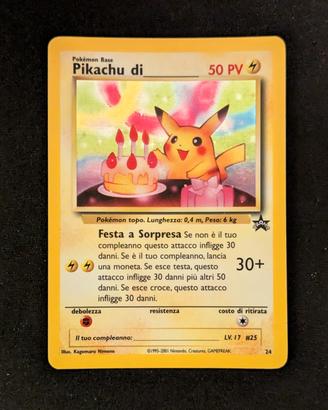 Carta Pokémon Pikachu di ____ (Birthday) HOLO