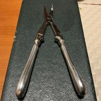 Pinza per crostacei argento e inox