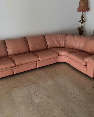 Divano angolare in pelle