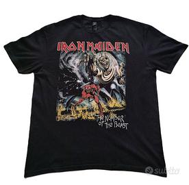 Maglietta Gildan Iron Maiden Nera Vintage XL Ottim