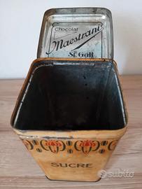 VECCHIA ANTICA SCATOLA DI LATTA MAESTRANI