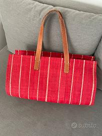 Borsa rossa a righe Vestopazzo