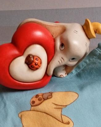 Dumbo Thun con cuore e coccinella da collezione   