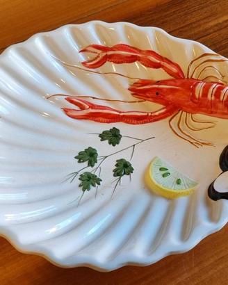 Piatto da Portata Conchiglia con Aragosta