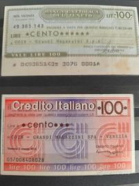 Coppia Mini Assegni 1976
