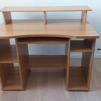 Scrivania in legno porta PC e stampante