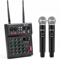 Mixer + 2 Microfoni Wireless ideale per Karaoke