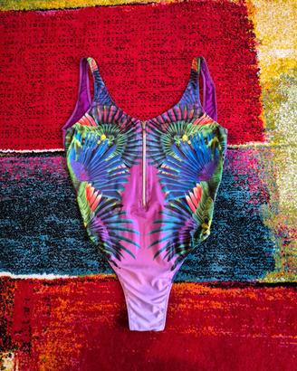 Costume intero lucido, floreale, 4giveness, Tg. L