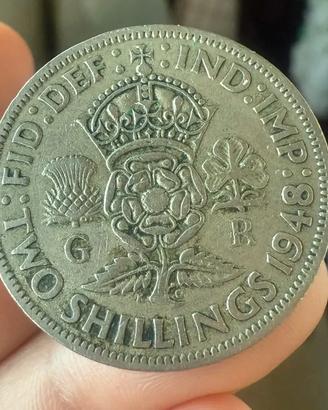 Moneta Two Shillings 1948 (Florin) - Re Giorgio VI