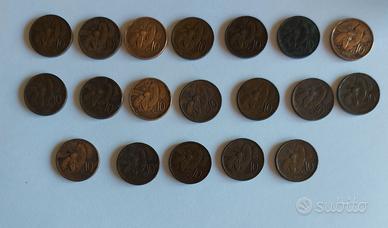 10 centesimi ape Regno giro completo