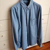 Camicia celeste Pull and Bear uomo
