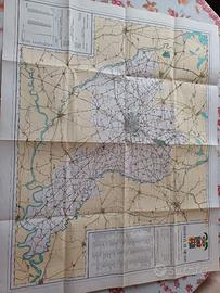 Carta topografica provincia di Milano