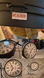 orologio da parete bifacciale antico