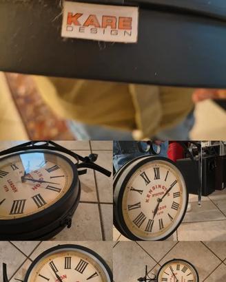 orologio da parete bifacciale antico