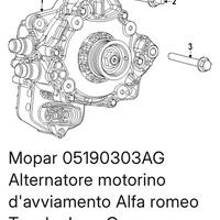Alternatore Alfa Romeo Tonale Mopar 05190303AG