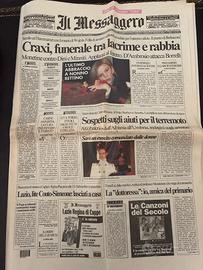 Il messaggero, morte di Craxi 22/01/2000