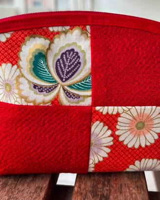 Pochette Giapponese in Tessuto Chirimen Patchwork