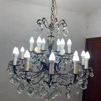 Lampadario ottone