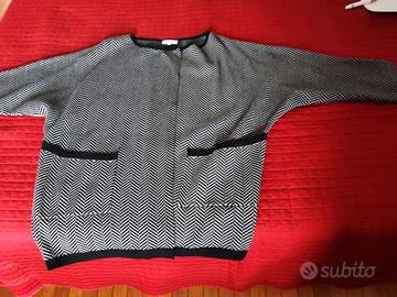 Giacca donna maglina grigio spigato “Bluoltre”. 