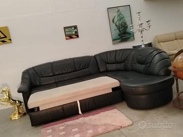 DIVANO LETTO ad angolo in vera pelle ! CONSEGNA