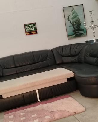 DIVANO LETTO ad angolo in vera pelle ! CONSEGNA
