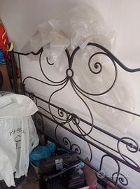 sponda per letto matrimoniale in ferro battuto 