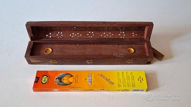 Scatola portaincenso indiana con incensi