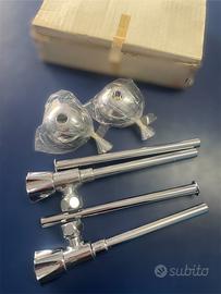 Kit raccordi cromati acqua calda/fredda